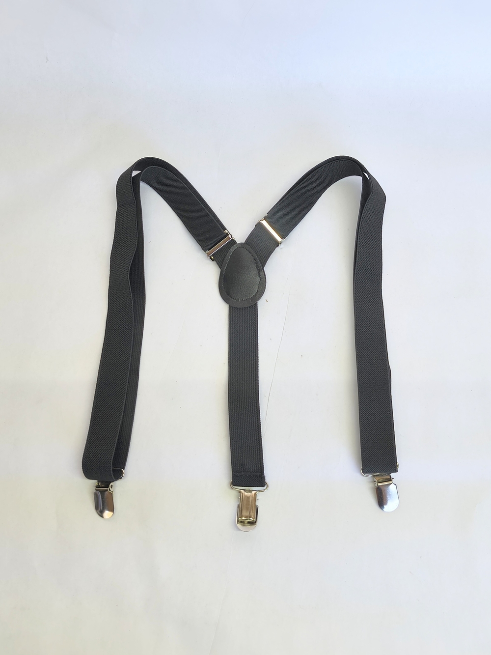 CHILD Black Elastic Suspenders & Bow Tie Adjustable Strap Y-Back Metal Clips